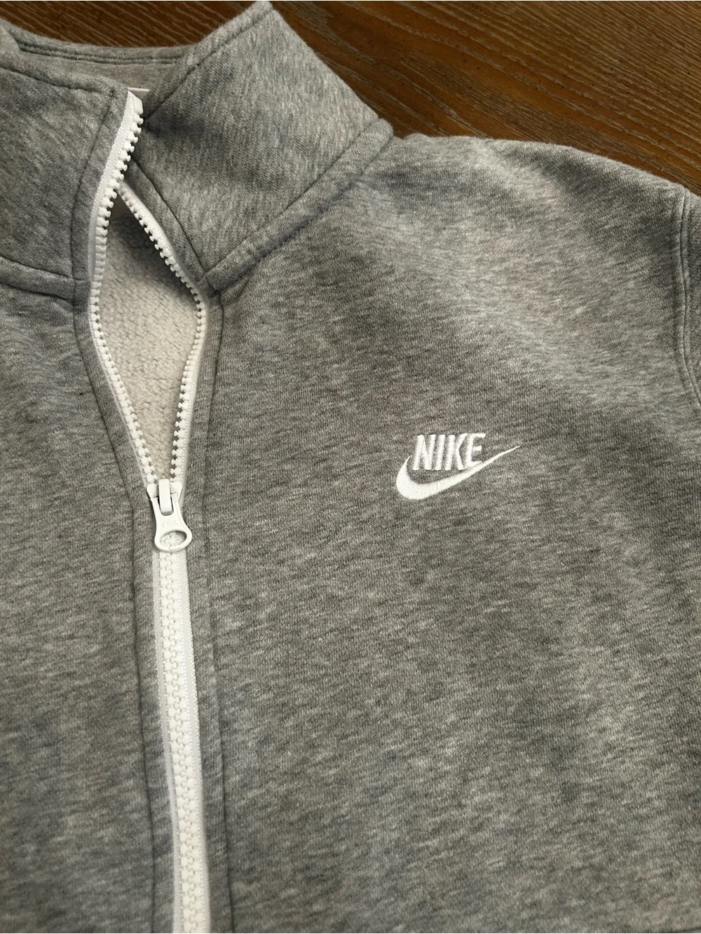 Nike Heather Gray Quarter-Zip Sweatshirt